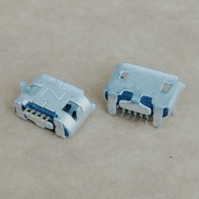 MICRO USB 5PIN板上型母座 四脚插板 贴片SMT