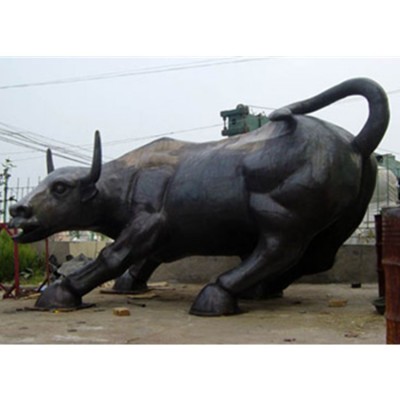 铜牛雕塑_铜牛摆件_大型华尔街铜牛雕塑