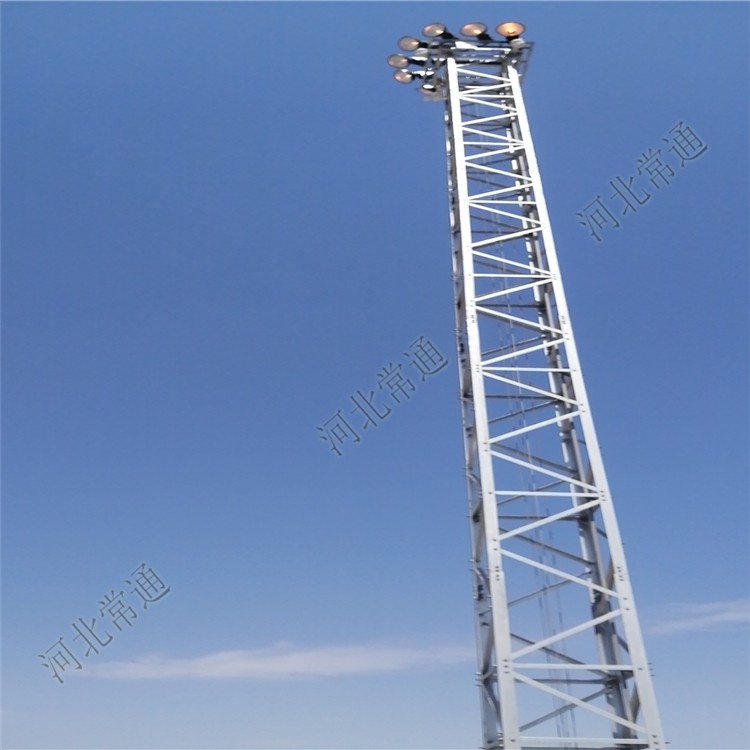 铁塔厂家Q235照明灯塔 固定式投光灯塔 定制安装