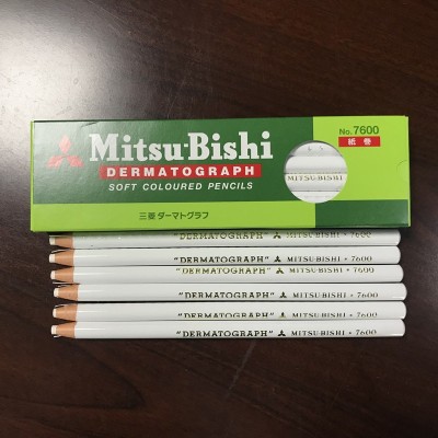 日本三菱7600手撕卷纸蜡笔 油性拉线蜡笔 工业标记记号笔