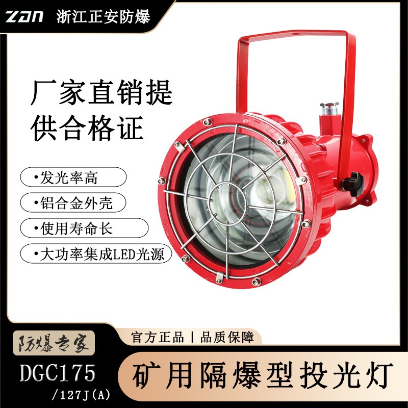 矿用隔爆型投光灯施工隧道照明灯DGC175发光效率高工厂照明