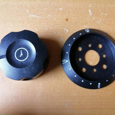 旋钮 电器用开关旋钮 塑料黑色钮帽 定时器配套旋钮刻度盘