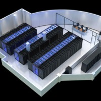 西安核心研发室机房效果图制作|UPS|精密空调效果图设计