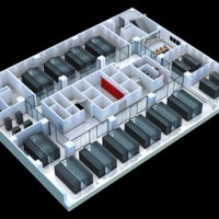 泰州微模块机房可视化效果图制作|微孔天花|彩钢板效果图设计